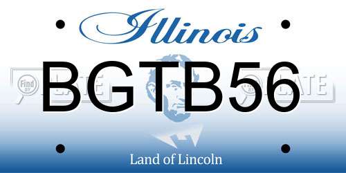 BGTB56 Illinois License Plate
