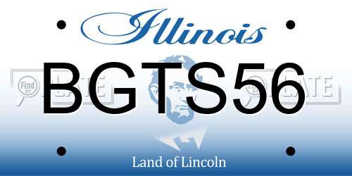 BGTS56 Illinois License Plate