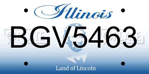 BGV5463 Illinois License Plate