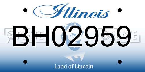 BH02959 Illinois License Plate