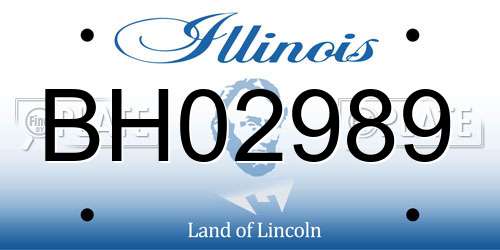 BH02989 Illinois License Plate
