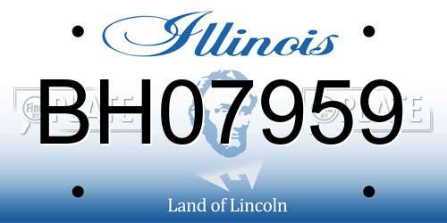 BH07959 Illinois License Plate
