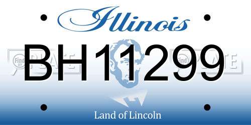 BH11299 Illinois License Plate