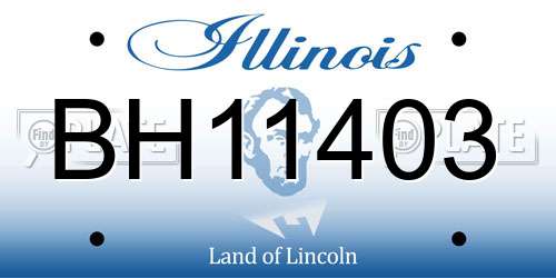 BH11403 Illinois License Plate