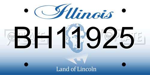 BH11925 Illinois License Plate