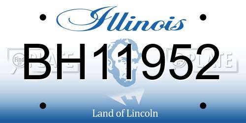 BH11952 Illinois License Plate