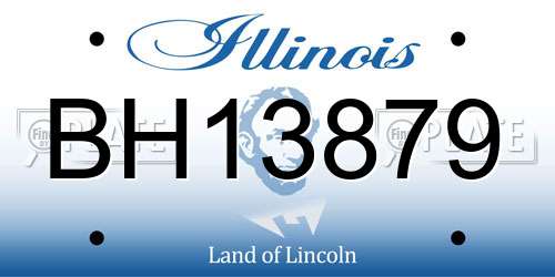 BH13879 Illinois License Plate