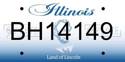 BH14149 Illinois License Plate