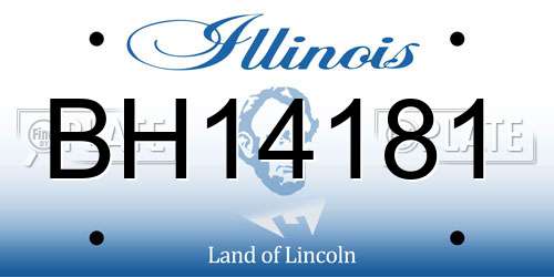 BH14181 Illinois License Plate