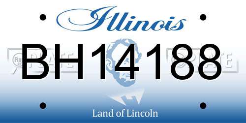 BH14188 Illinois License Plate