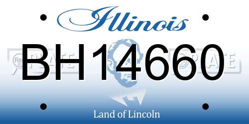 BH14660 Illinois License Plate
