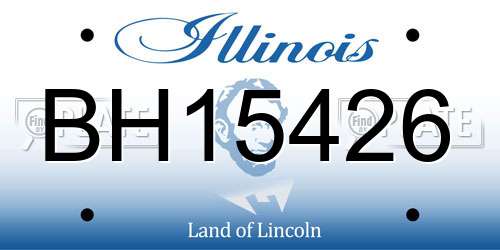 BH15426 Illinois License Plate