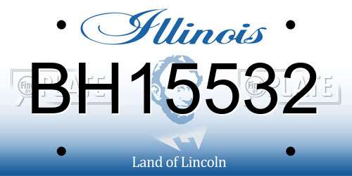 BH15532 Illinois License Plate