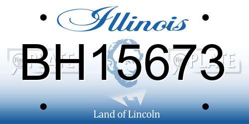BH15673 Illinois License Plate