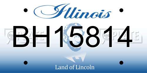BH15814 Illinois License Plate