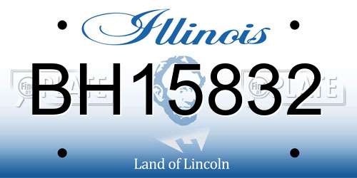 BH15832 Illinois License Plate