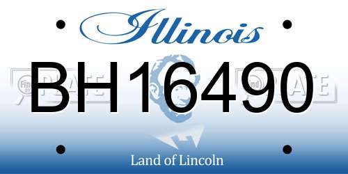 BH16490 Illinois License Plate