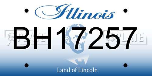 BH17257 Illinois License Plate
