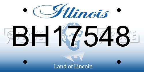 BH17548 Illinois License Plate