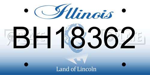 BH18362 Illinois License Plate