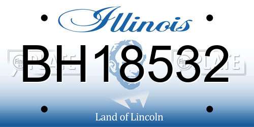 BH18532 Illinois License Plate