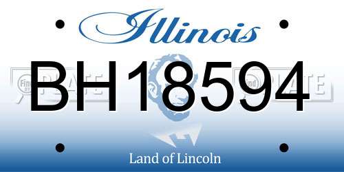 BH18594 Illinois License Plate