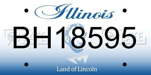 BH18595 Illinois License Plate