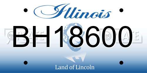 BH18600 Illinois License Plate