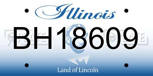 BH18609 Illinois License Plate