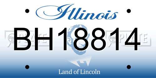BH18814 Illinois License Plate