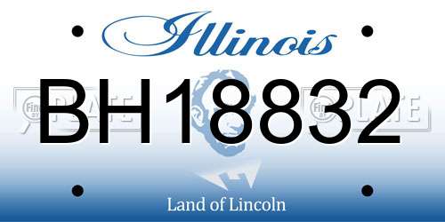 BH18832 Illinois License Plate