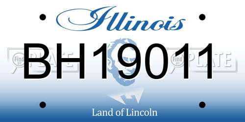 BH19011 Illinois License Plate