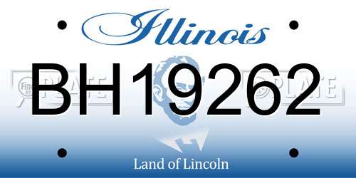 BH19262 Illinois License Plate