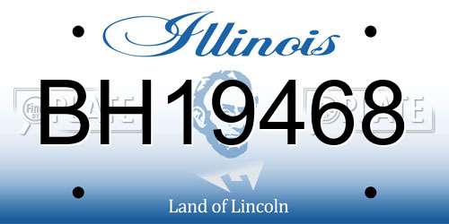BH19468 Illinois License Plate