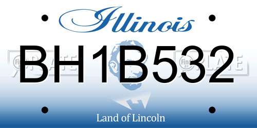 BH1B532 Illinois License Plate