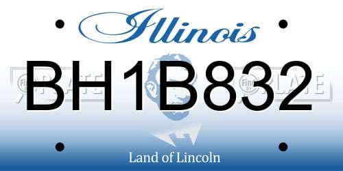 BH1B832 Illinois License Plate