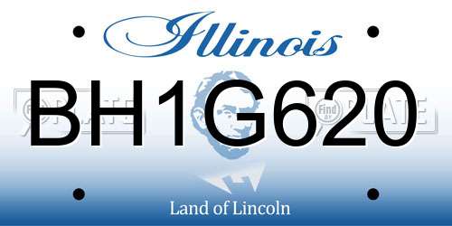 BH1G620 Illinois License Plate