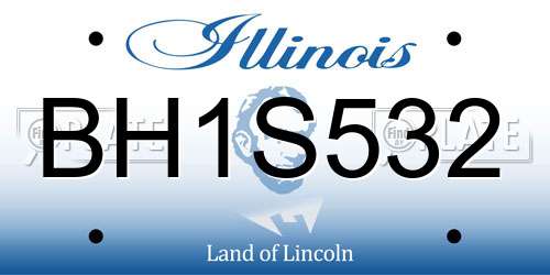 BH1S532 Illinois License Plate