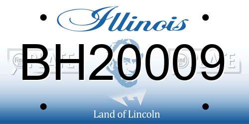 BH20009 Illinois License Plate