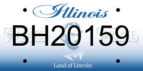 BH20159 Illinois License Plate