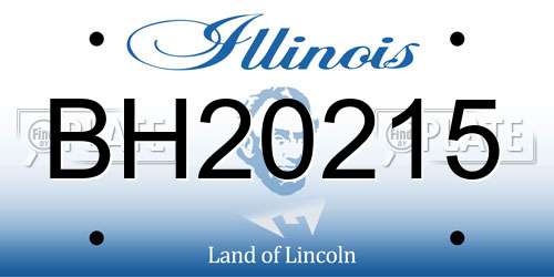BH20215 Illinois License Plate