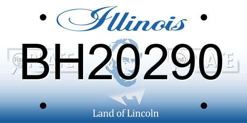 BH20290 Illinois License Plate