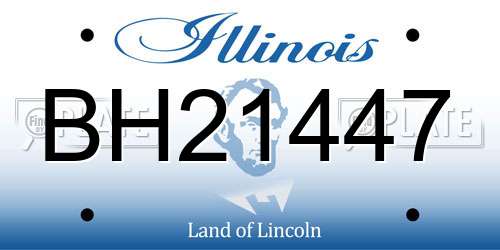 BH21447 Illinois License Plate