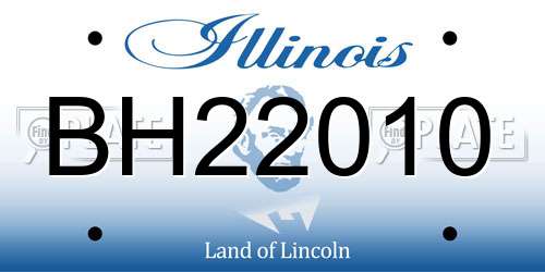 BH22010 Illinois License Plate