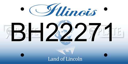 BH22271 Illinois License Plate