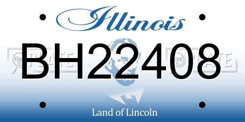 BH22408 Illinois License Plate