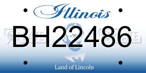 BH22486 Illinois License Plate