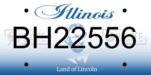 BH22556 Illinois License Plate