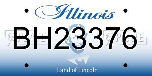 BH23376 Illinois License Plate