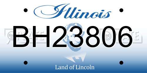 BH23806 Illinois License Plate